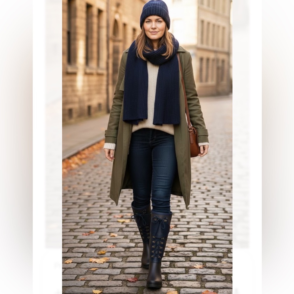 UGG Women's Black and Navy Lace-Up Boots - Picture 2 of 15